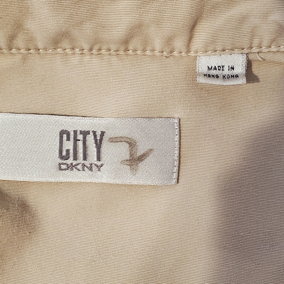 🛍DKNY CITY- WOMEN'S TAN SAFARI /FISHING  CARGO POCKETS JACKET -XL-Hongkong - Picture 3 of 6